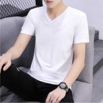 4컬러 남자 브이넥 상의 라운드티 데일리 반팔 면 남자반팔티셔츠 면티셔츠 순면티
