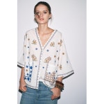 자수 브라우스 멀티컬러 5107 063