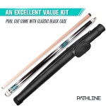 패스라인 PLN 풀 큐 키트 - 58 캐나다 메이플 당구 스틱 하드 케이스 18oz