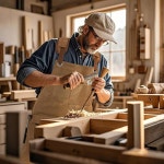딜먼 남성용 목공 앞치마 두꺼운 캔버스 작업용 도구 주머니