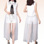 애프터블리 아랑 고고장구 난타 퓨전 조끼 의상 망사 공연복 M