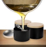 ABK 4온스 캔들 나무 알갱이 뚜껑 양초 제작용 매트 병 빈 금속 용기 24PCS