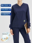 병원 간호복 세트 간호사복 앞지퍼 굿유 앞지퍼형 스크럽복 여성 M 밤색 탄력 속건 긴소매 A