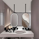 행잉 거울 천장 부착 미러 조명 호텔 LED