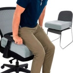 바이브 시트 의자 쿠션 - 노인용 사무실 휠체어 책상 자동차 소파 컴퓨터 사용용 커버가 폼 패드 성인 노인용 허리 꼬리뼈 또는 좌골