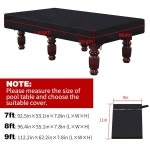 7피트 당구대 테이블 커버 수납 가방이 당구대용 방수 찢어짐 방지 실내 야외 사계절 햇볕 비 눈 먼지 보호 스누커 커버 7ft