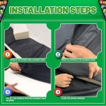 당구대 보호 당구대용 매트 삽입용 매트를 식탁에 접을 수 탈착식 폼 매트 지퍼 검은색 88 58 x43 3 x1 57