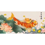 M H 그레이스 DIY 보석십자수 현관 거실 인테리어 돈을 모으는 물고기 원형비즈 전체수 1개 90 2024041