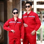 반팔 여름작업복 노가다 방염복 작업복 자동차정비복 배색 숄더 상의 1 160 S