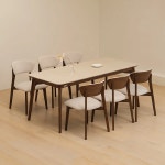 라미에스 라미에스 로브 월넛 호두나무 원목 포세린 세라믹식탁 4인용 6인용 1400 1600 1800 2000