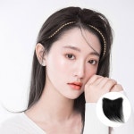 접착식 인모 여자 헤어라인 가발 부분가발