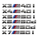 7 M 스티커 수정 된 디지털 변위 표준 ABS 후면 로고 BMW 40I 50I X3M40D X5M50D