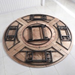 원탁 연회장 테이블 접이식 원형 호텔 식탁 뷔페 탁자 1 사이즈