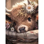 초보자 네피아후 카우 크로스 스티치 키트 - 11CT 카운트 스탬프 자수 귀여운 동물 바늘 포인트 12x16 X-TR309-002