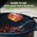 ThermoPro 450피트 블루투스 육류 온도계 2개의 프로브 바비큐 오븐용 온도계 디지털 무선 닭고기 스테이크 가금류 요리용 스모커