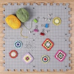 Mr Pen- 연동 매트 12 x12 4팩 뜨개질 크로셰 프로젝트용 50개의 T-핀 매트 핀 크로셰팅용 보드