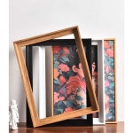 나무 유화 액자 테두리 그림 프레임 캔버스 심플 원목 7촌 우드그레인 검은고양이와