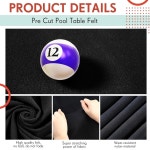 믹스위어 당구 천 8 53피트 풀 테이블 펠트와 6개의 스트립이 홈 클럽 바 실내 스포츠 게임용