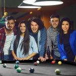 믹스위어 당구 천 8 53피트 풀 테이블 펠트와 6개의 스트립이 홈 클럽 바 실내 스포츠 게임용