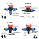 관개 드립 테이프 커넥터 호스 물 스플리터 탭 티 피팅 잠금 너트 나사 농장 온실용 1 A