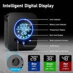 GOSCHE 휴대용 캠핑 샤워기 8 000mAh 충전식 야외 샤워 펌프 20L 접이식 버킷 인텔리전트 LED 디스플레이 RV용 IPX8 방수 여행 하이킹... 