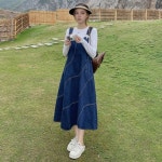 쥬디제이 청멜빵 데님원피스 청원피스 A라인원피스