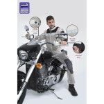 위키드 스톡 메시 오토바이 재킷 남성 - CE 레벨 2 엔듀로 바이커 갑옷 반사형 Small