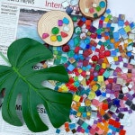 LITMIND 1 1LB 다양한 색상의 불규칙 크리스탈 유리 모자이크 타일 - 미술 공예 프로젝트 홈 데코 등에 적합합니다 Mix