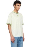 메종키츠네 메종 키츠네 Green Jacquard Flash Fox Oversize T shirt 251389M213023