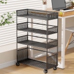 북카트 북트레이 선반 서점 이동식 간이 정리함 17 책꽂이 철제 책장 캐비닛 홑겹 미디엄 사이즈 바퀴