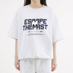 A I P 이스케이프 오버핏 반팔 맨투맨