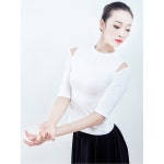 공연복 블랙스커트 라틴댄스복상의 여성 살사 하의 블랙상의 댄스 현대무용 라인댄스복 모달