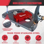 스테인리스 스틸 각도 각도기 업그레이드 마킹 각도 직선 스크라이브 목공 측정 도구 자 포함을 위한 정밀도 0 -180 파인더 Angle Finder... 