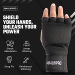 복싱 핸드 랩 젤 이너 글러브 남녀 복싱 MMA 무에타이 무술용 패딩 긴 손목 Medium