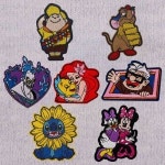 와펜 수선 패치 의류에 귀여운 마우스 여자 배지에 철 의류 스티커 DIY 바느 Embroideriy 줄무늬
