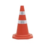 신도 라바콘 일반도로용 소형 색상콘 주차금지 주차콘 주차꼬깔 도로안전 L320xW320xH500 주황 1개