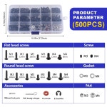 HobbyPark 500pcs 범용 RC 나사 키트 모음 세트 트랙사스 축 레드캣 I Arrma Losi 1 8 1 10 1 12 1 16 스케일 자동차 트럭 크롤러용... 