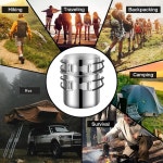 캠핑 조리기구 메시 키트 스테인리스 스틸 요리 세트 캠핑 배낭여행 피크닉 하이킹을 위한 미니 스토브가 포함된 배낭여행 세트 장비