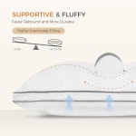 스위트나이트 침대 베개 퀸 사이즈 세트 2개 목과 어깨를 위한 플러피 럭셔리 호텔 컬렉션 사이드 백 위 침목 베개 아늑한 밤 18 X28