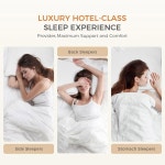 스위트나이트 침대 베개 퀸 사이즈 세트 2개 목과 어깨를 위한 플러피 럭셔리 호텔 컬렉션 사이드 백 위 침목 베개 아늑한 밤 18 X28