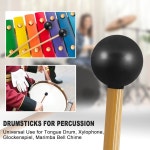 루오모르고 2개 글로켄슈필 망치 실로폰 망치 고무벨 타악기 벨 스틱용 7 7 드럼 스틱 텅 15 Inch