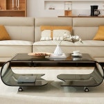 좌식테이블 강화유리 소파테이블 북유럽 인테리어