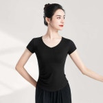 줌바 라인 여성 방송 사교 댄스상의 스포츠댄스복 A