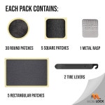 모비락 자가 금속 튜브 레버 라즈 자전거 원형 타이어 1개 2개 직사각형 무광 40개 접착 패치 정사각형 모양의 키트