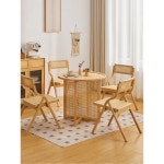 라탄 모던 원형 세트 야외원형테이블 야외 풀빌라 창가 보조 2인티테이블세트 펜션 1 멱등접의자 원색