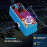 일렉트릭 기타와 베이스를 위한 AFOT 클래식 트레몰로 이펙트 페달 - 진정한 바이패스 미니 사이즈의 아날로그 광전 Tremolo