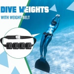 텔레글로우 4종 다이빙 웨이트 벨트 스쿠버 코팅 벨트 금속 퀵 릴리스 버클이 나일론 스피어 낚시용 1 1 Pounds
