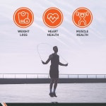 바디스포츠 구슬 줄넘기 - 운동 루틴 확장 단단한 그립을 위한 폼 핸들 9피트 로프 ZZR184