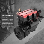 일반 SEMTO 0cc 작동 엔진 모델 키트 - 미니 인라인 이중 실린더 4행정 공랭식 IC 엔진 성인 수집가용 DIY 조립 과학 ST-NF2 7