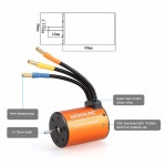 60A ESC 콤보 세트가 포함된 GoolRC 업그레이드 방수 3650 브러시리스 모터 1 10 RC 카 트럭용 3900KV